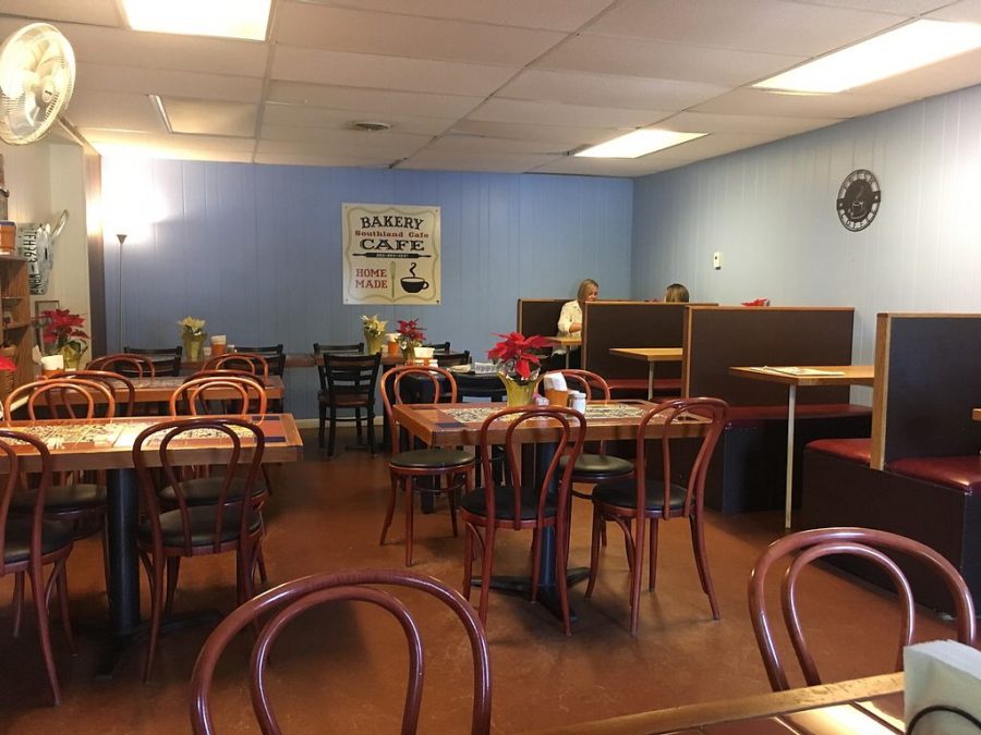 Southland Cafe seating area tables and booths